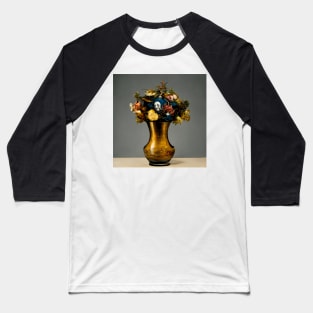 Golden Vase with Flowers Baseball T-Shirt